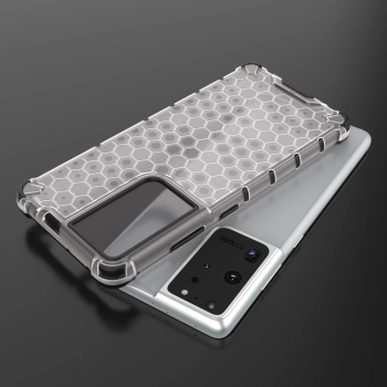 Honeycomb etui pancerny pokrowiec z żelową ramką Samsung Galaxy S22 Ultra niebieski