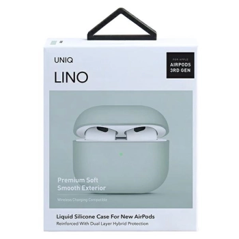 Etui UNIQ Lino na AirPods 3 - zielone