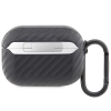 Etui BMW Carbon Double Metal Logo na AirPods Pro 2 gen - czarne