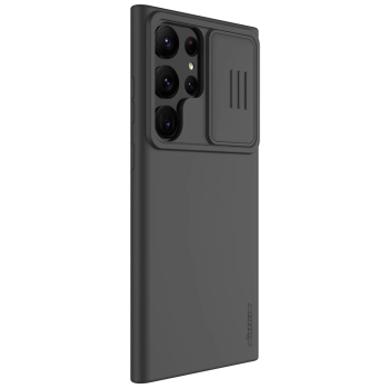 Nillkin CamShield Silky Magnetic Case etui do Samsung Galaxy S23 Ultra pokrowiec z MagSafe z osłoną na aparat czarne