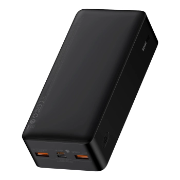 Baseus Bipow powerbank z szybkim ładowaniem 30000mAh 20W czarny (Overseas Edition) + kabel USB-A - Micro USB 0.25m czarny (PPBD050401)