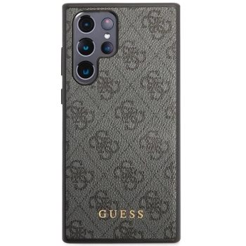 Etui Guess 4G Metal Gold Logo na Samsung Galaxy S24 Ultra - czarne