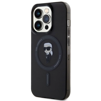 Etui Karl Lagerfeld IML Ikonik MagSafe do iPhone 15 Pro Max - czarne