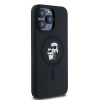 Etui Karl Lagerfeld Silicone Karl&Choupette Ring MagSafe na iPhone 15 Pro Max - czarne