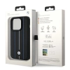 Etui BMW Leather Stamp Blue Lines na iPhone 15 Pro Max - czarne