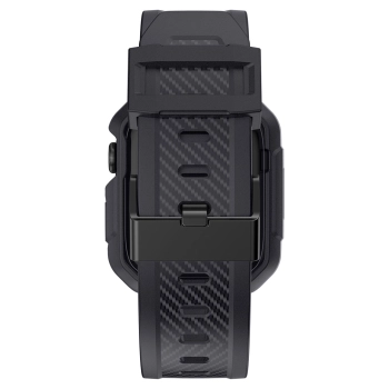 Kingxbar CYF106 2w1 pancerne etui Apple Watch SE, 9, 8, 7, 6, 5, 4, 3, 2, 1 (41, 40, 38 mm) z paskiem szare