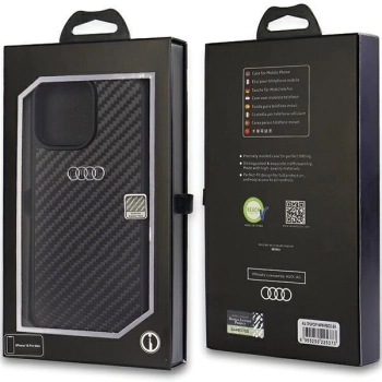Etui Audi Carbon Fiber na iPhone 14 Pro Max - czarne