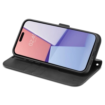 Etui Spigen Wallet S Pro na iPhone 15 Pro - czarne