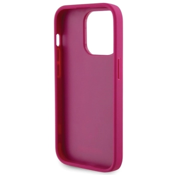 Etui Guess Strass Metal Logo do iPhone 15 Pro - różowe