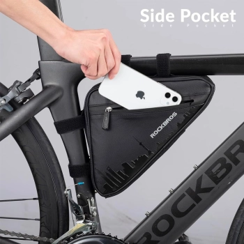 Torba rowerowa Rockbros B39-2 wodoodporna na ramę - czarna