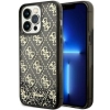 Etui Guess Liquid Glitter 4G Transculent na iPhone 14 Pro Max - czarne