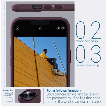 Etui Caseology Parallax Mag z MagSafe na iPhone 14 Plus - burgundowe