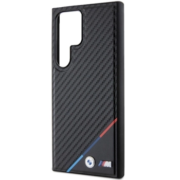Etui BMW Carbon Tricolor Line MagSafe na Samsung Galaxy S24 Ultra - czarne