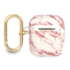 Etui Guess Marble Strap Collection na AirPods 1/2 - różowe