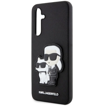 Etui Karl Lagerfeld Saffiano Karl&Choupette na Samsung Galaxy A34 5G - czarne
