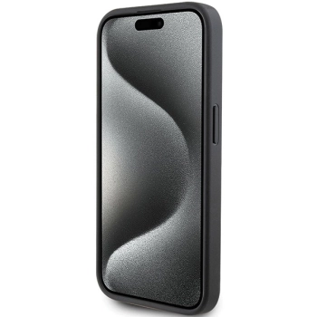 Etui Karl Lagerfeld Saffiano Cardslot Karl&Choupette Metal Pin do iPhone 15 Pro - czarne