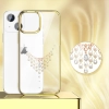 Kingxbar Sky Series luksusowe etui z Kryształami Swarovskiego na iPhone 13 Pro złoty (Dew)