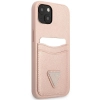 Etui Guess Saffiano Triangle Logo Cardslot na iPhone 13 - różowe