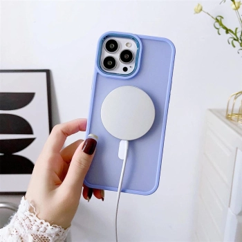 Magnetyczne etui z MagSafe Color Matte Case do iPhone 14 Plus - różowe