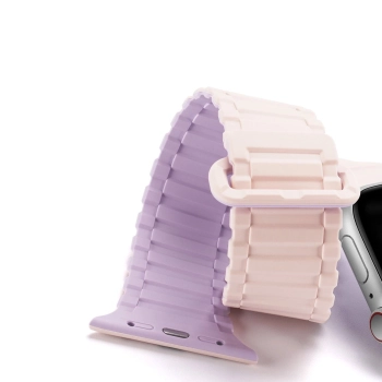 Dux Ducis Strap (Armor Version) pasek Apple Watch Ultra, SE, 9, 8, 7, 6, 5, 4, 3, 2, 1 (49, 45, 44, 42 mm) silikonowa magnetyczna opaska bransoleta ró