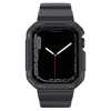 Kingxbar CYF106 2w1 pancerne etui Apple Watch SE, 9, 8, 7, 6, 5, 4, 3, 2, 1 (41, 40, 38 mm) z paskiem szare