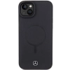 Etui Mercedes Smooth Leather MagSafe do iPhone 15 Plus - czarne