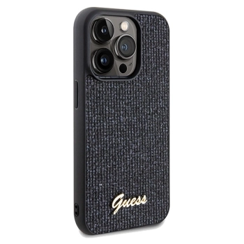 Etui Guess Disco Metal Script na iPhone 14 Pro - czarne