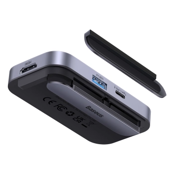 Uniwersalny HUB USB do tabletu / smartfona 4w1 USB-C Baseus PadJoy - ciemnoszary