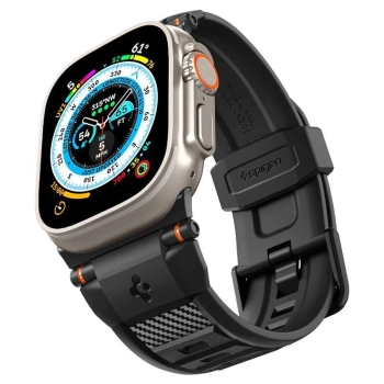 Pasek Spigen Rugged Band na Apple Watch 4/5/6/7/8/9/SE/Ultra 1/2 (42/44/45/49mm) - czarny mat
