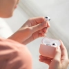 Etui Uniq Lino Silicone na AirPods 3 - szare