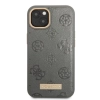 Etui Guess Peony Logo Plate MagSafe na iPhone 13 - szare