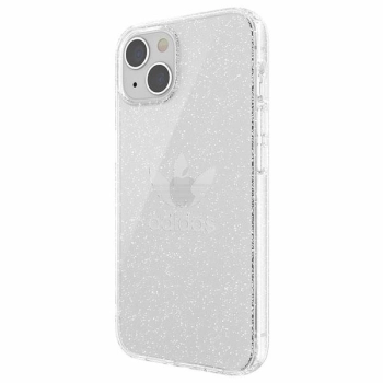 Etui Adidas OR Protective Clear Case Glitter na iPhone 13 - przezroczysto-srebrne