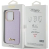 Etui Guess Glitter Glossy Script do iPhone 15 Pro - liliowe