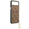 Guess GUHCZF4GF4GBR F721 Z Flip 4 brązowy/brown hard case 4G Charms Collection