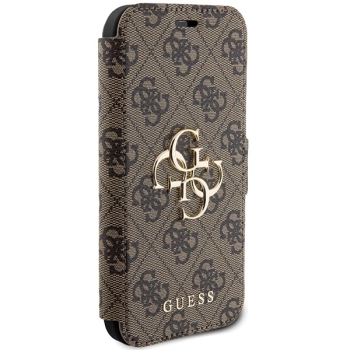 Etui Guess 4G Metal Logo na iPhone 15 / 14 / 13 - brązowe