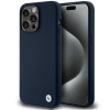 Etui BMW Silicone Metal Logo na iPhone 15 Pro Max - granatowe