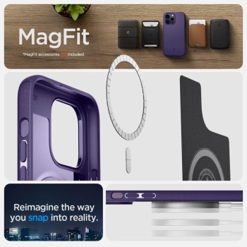 Etui Spigen Mag Armor na iPhone 14 Pro Max - fioletowe