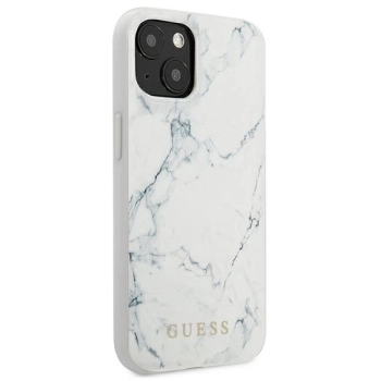 Etui Guess Marble Collection na iPhone 13 mini - białe
