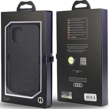 Etui Audi Synthetic Leather na iPhone 12 / iPhone 12 Pro - czarne