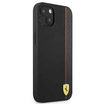 Etui Ferrari On Track Carbon Stripe na iPhone 13 mini - czarne