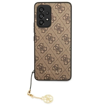 Etui Guess 4G Charms Collection na Samsung Galaxy A53 5G - brązowe