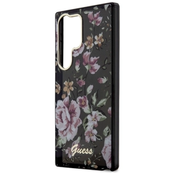 Etui Guess Flower Collection na Samsung Galaxy S23 Ultra - czarne