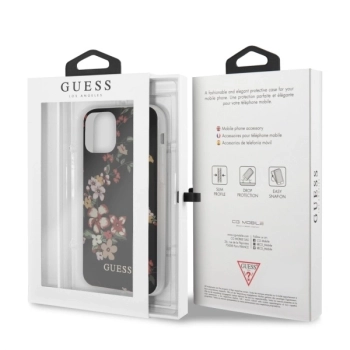 Etui Guess N.4 Flower Collection na iPhone 11 Pro Max - czarne