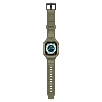 Etui z paskiem Spigen Rugged Armor Pro na Apple Watch Ultra (49 mm) - zielone