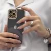 Fashion Case etui do Xiaomi Redmi Note 11 Pro żelowy pokrowiec ze złotą ramką fioletowy