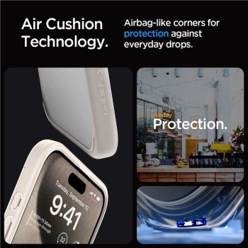 Etui Spigen Ultra Hybrid na iPhone 15 Pro - tytan naturalny