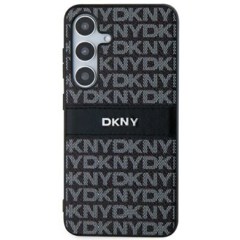 Etui DKNY Leather Mono Stripe & Metal Logo na Samsung Galaxy S24+ - czarne