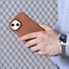 iCarer CE Oil Wax Premium Leather Folio Case skórzane etui iPhone 14 z klapką magnetyczne MagSafe brązowy (AKI14220705-BN)