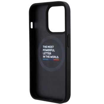 Etui BMW Quilted Tricolor MagSafe na iPhone 15 Pro - czarne
