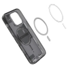 Etui Spigen Ultra Hybrid Mag z MagSafe na iPhone 14 Pro Max - ciemnoszare (wzór Zero One)